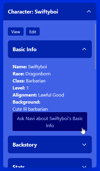Character-specific questions