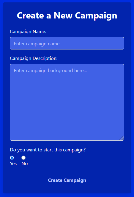 Creating a campaign