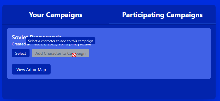 Managing a campaign